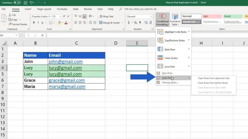 How To Find Duplicates In Excel 