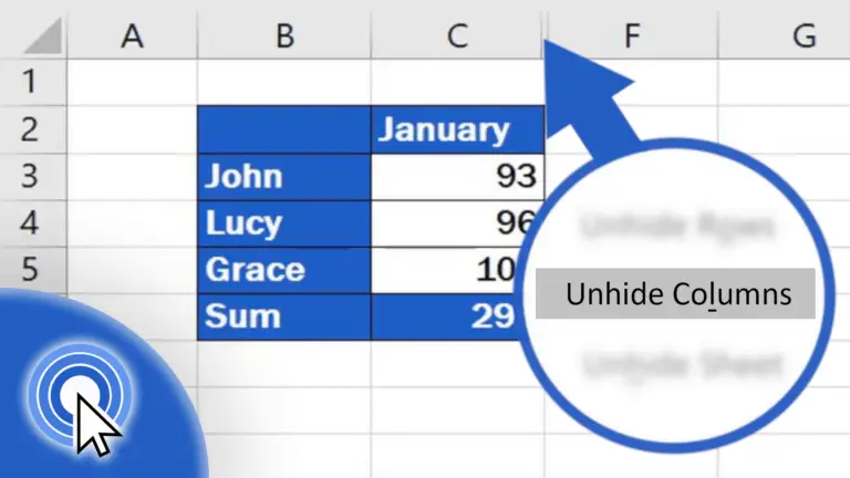 How To Unhide Columns In Excel 0552