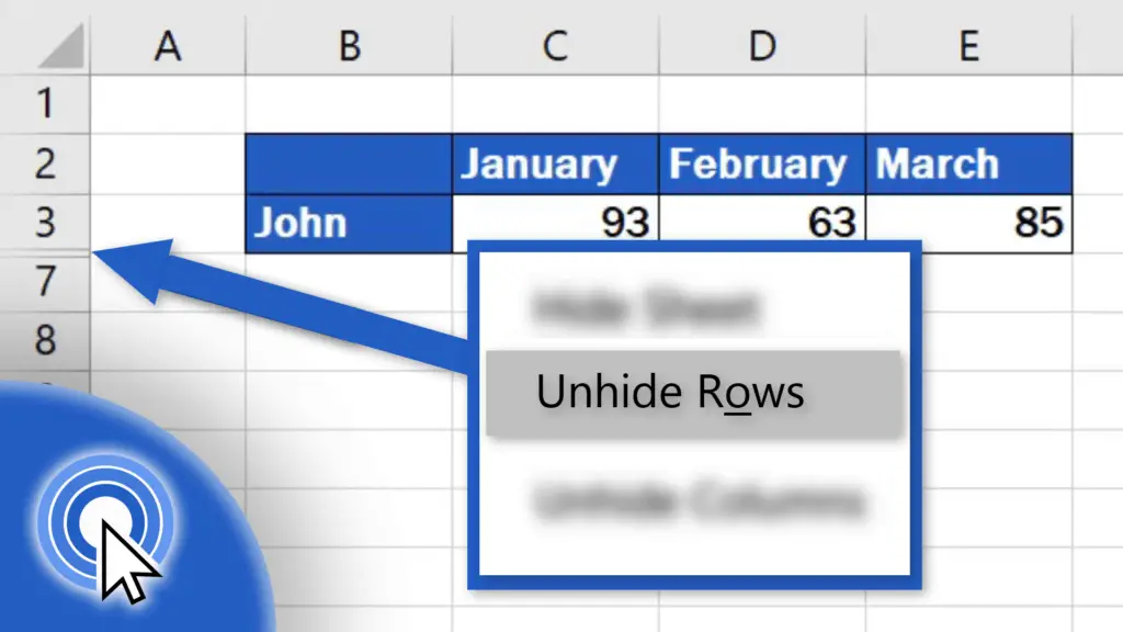 How To Unhide Rows In Excel 1954