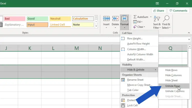 How To Unhide Multiple Rows At Once In Excel