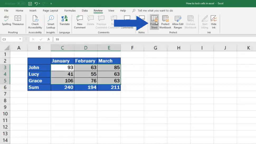 How To Lock Cells In Excel