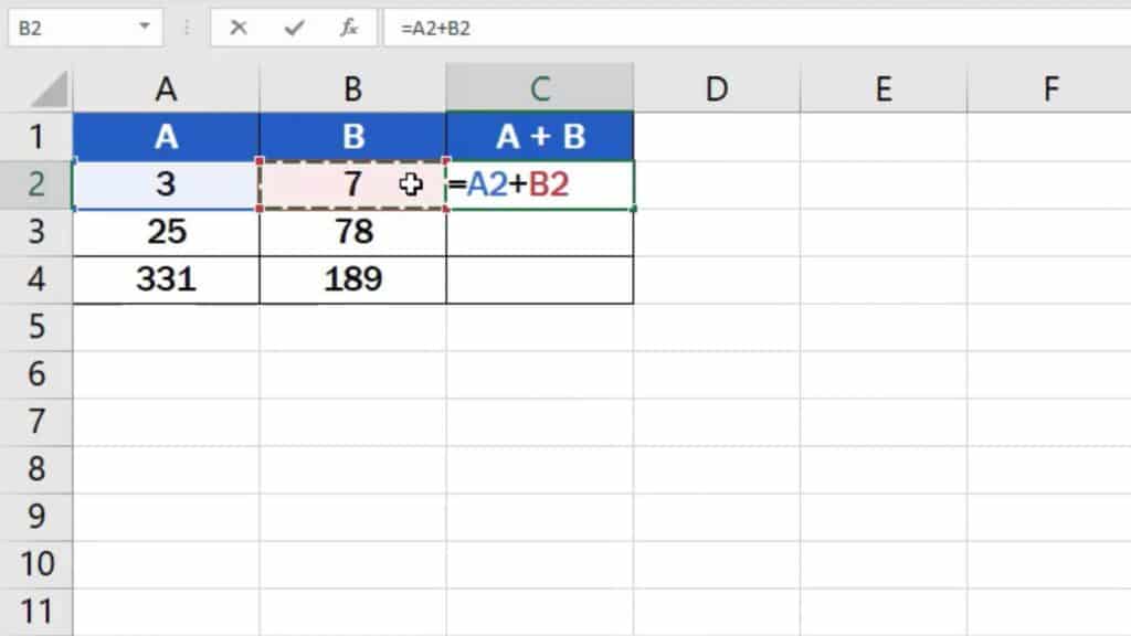 How to add numbers in Excel (Basic way) - pick the numbers you want to add