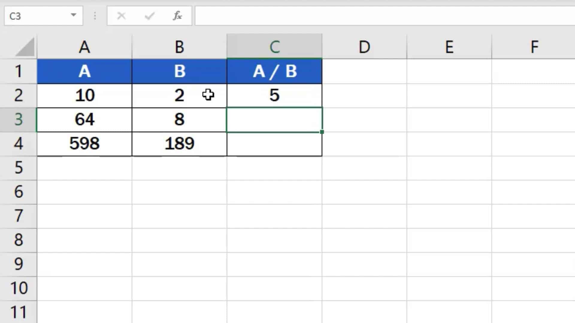 how-to-divide-numbers-in-excel-basic-way