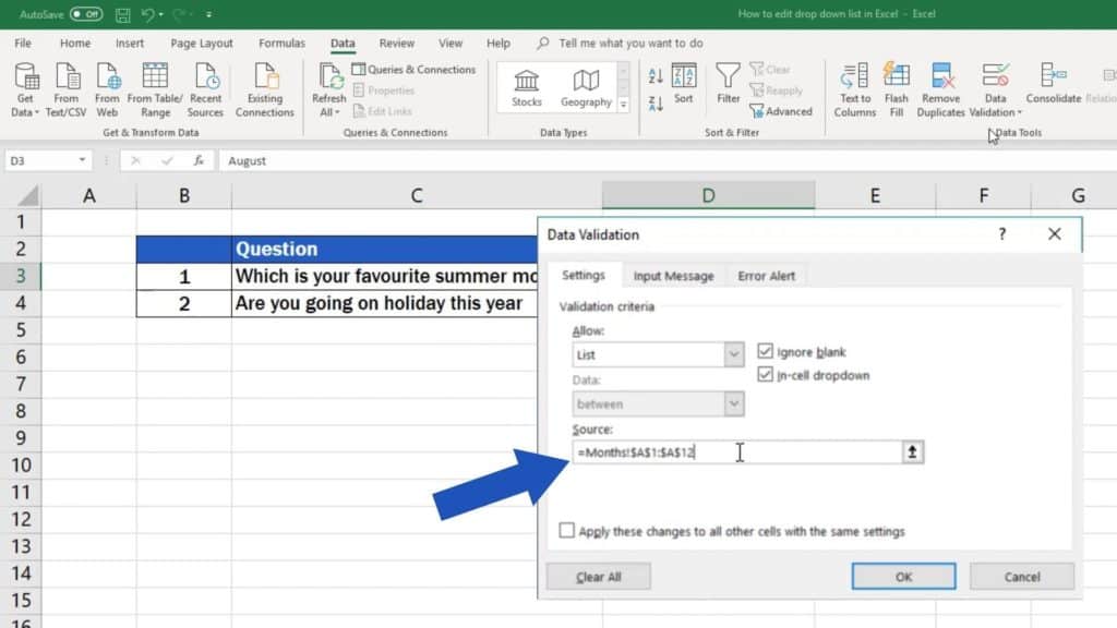  How To Edit Drop Down List In Excel 