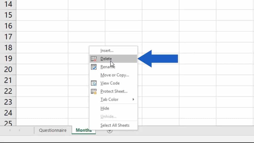 How To Delete Sheet In Excel 6726