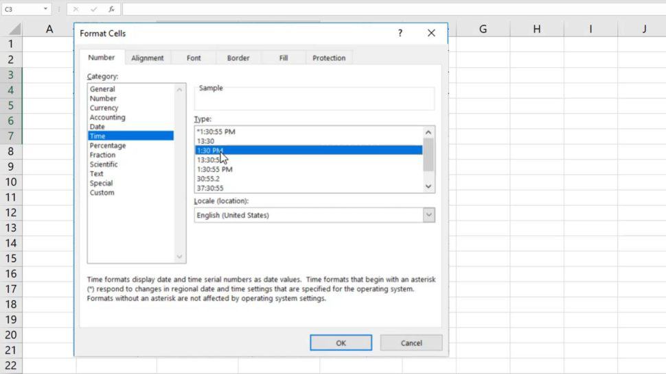 How to Insert and Format Time in Excel