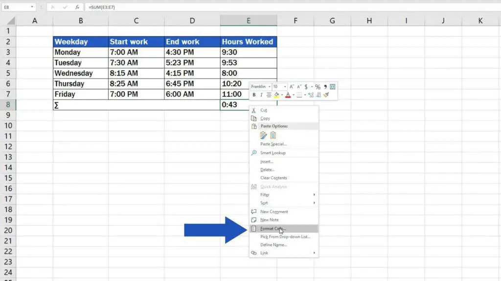 How To Sum Time In Excel