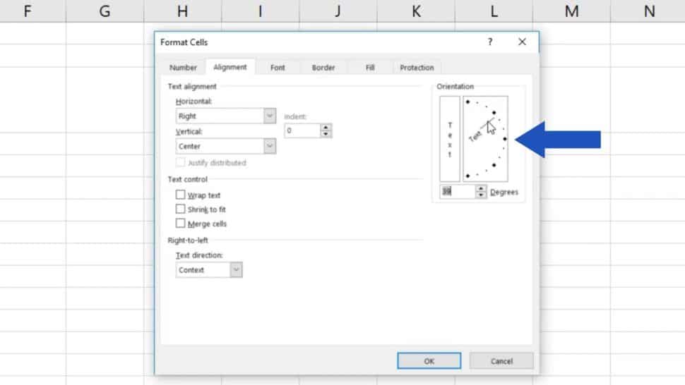 How to Change Text Direction in Excel