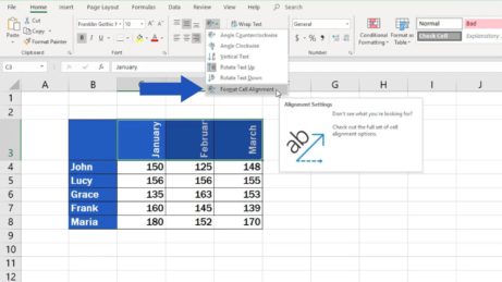 How to Change Text Direction in Excel