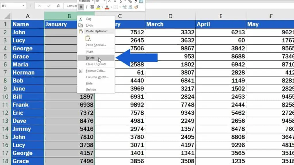 How To Delete Columns In Excel