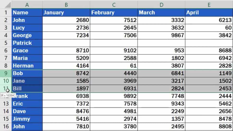 cannot insert rows in excel sheet