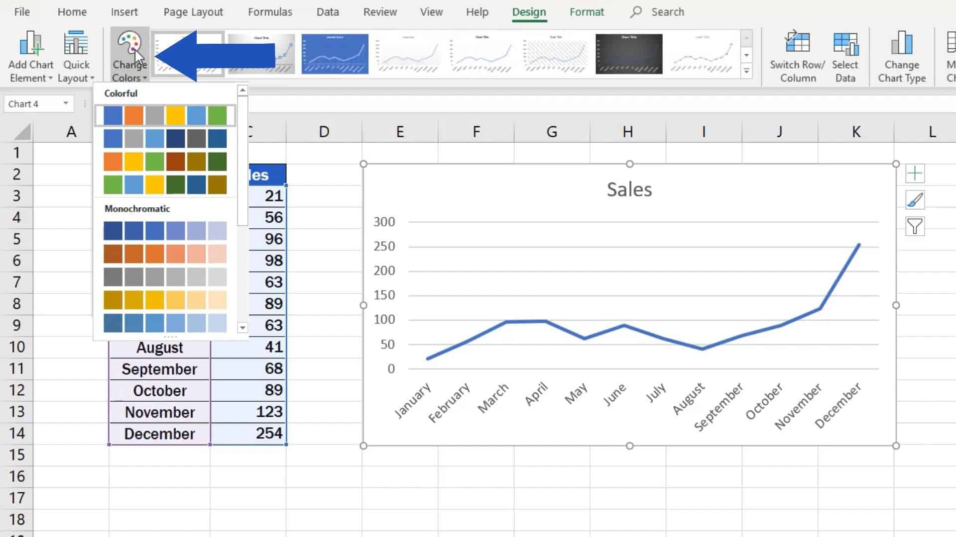 how to make line graph on excel for mac select data source