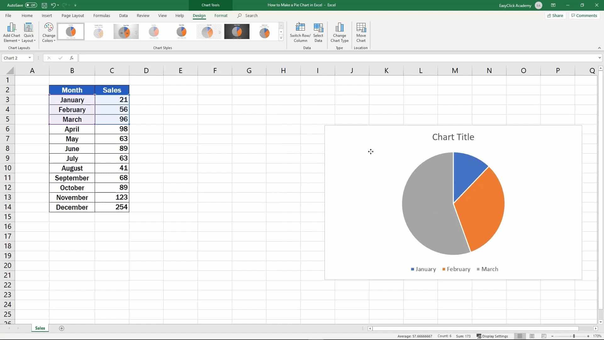 how to make a pie chart in excel with names