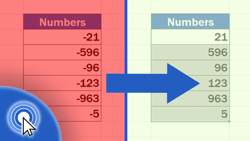 How To Change Negative Numbers To Positive In Excel