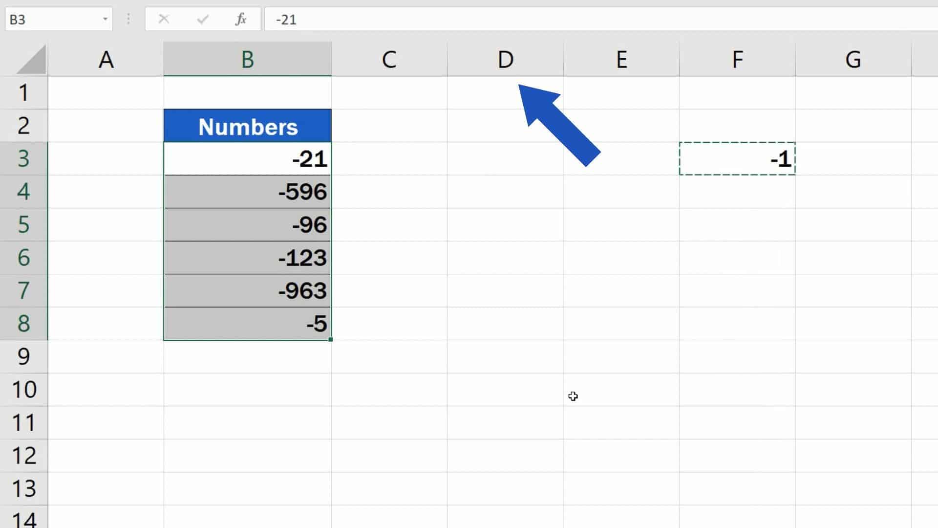 How to Change Negative Numbers to Positive in Excel