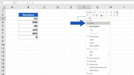 How to Change Negative Numbers to Positive in Excel