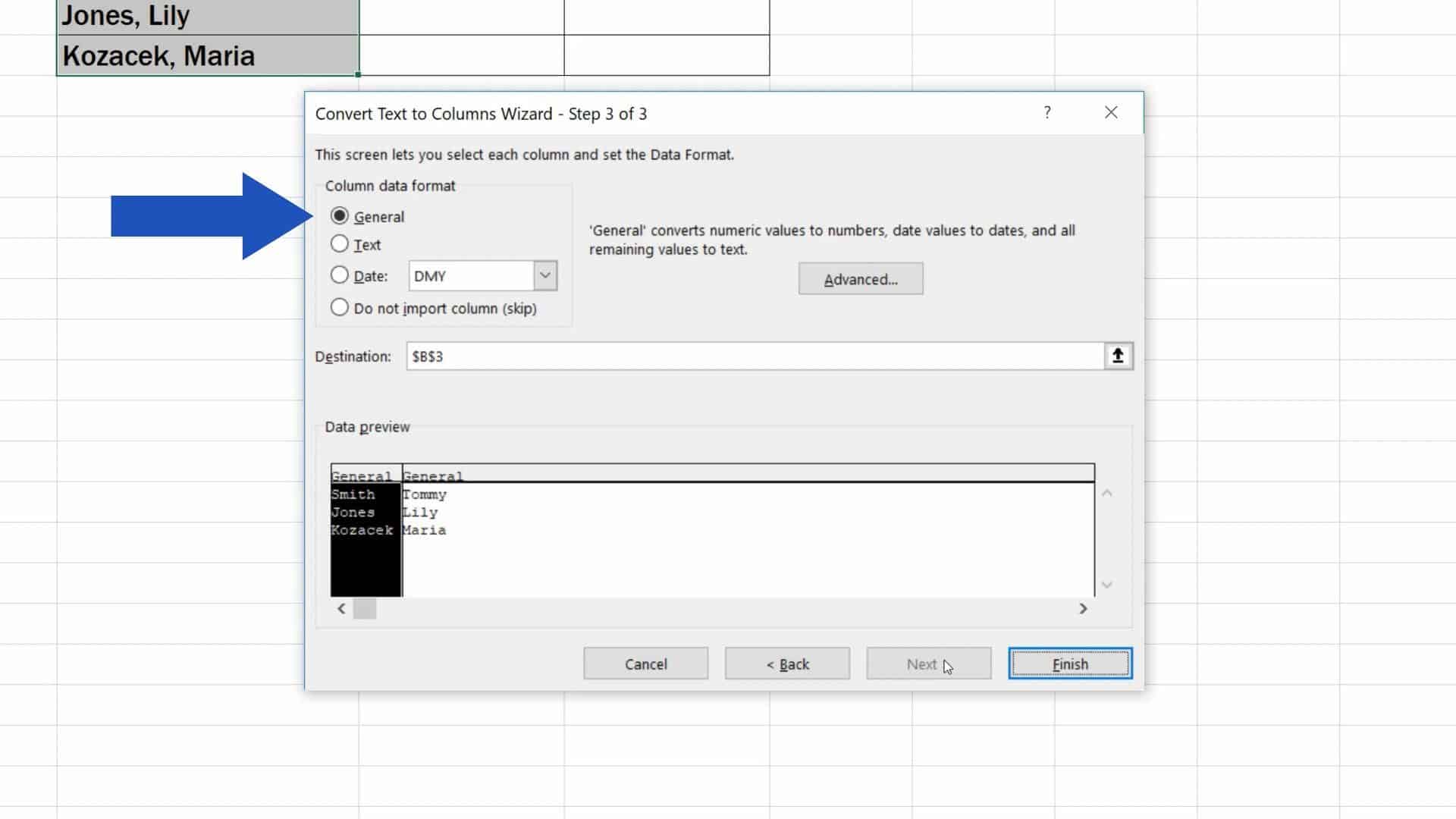 How to Separate Names in Excel