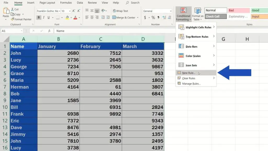 How To Highlight Blank Cells In Excel Conditional Formatting 