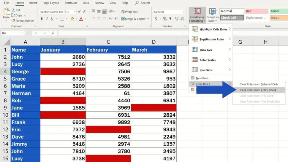 How To Highlight Blank Cells In Excel Conditional Formatting 