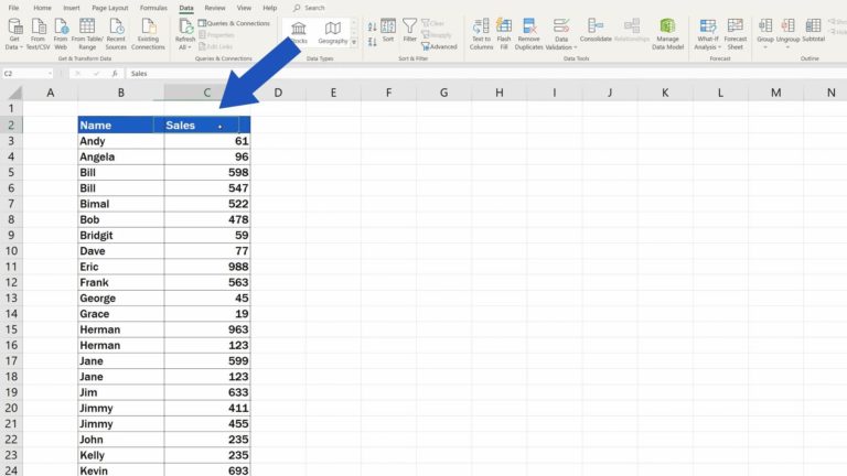 How to Sort Alphabetically in Excel