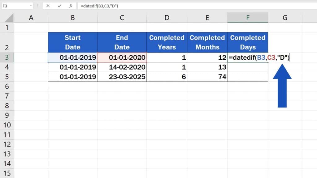 How to Calculate Difference Between Two Dates in Excel - count days difference in excel