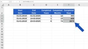 How To Calculate Difference Between Two Dates In Excel