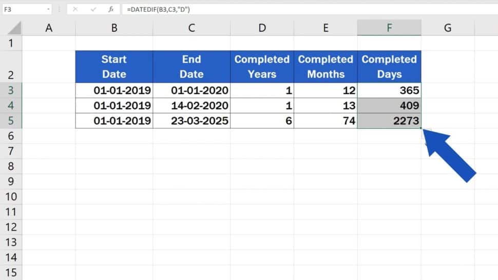 How To Calculate Difference Between Two Dates In Excel