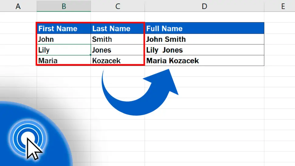 How To Combine First And Last Name In Excel