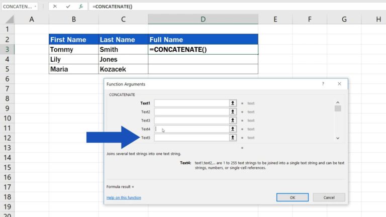 How to Combine First and Last Name in Excel