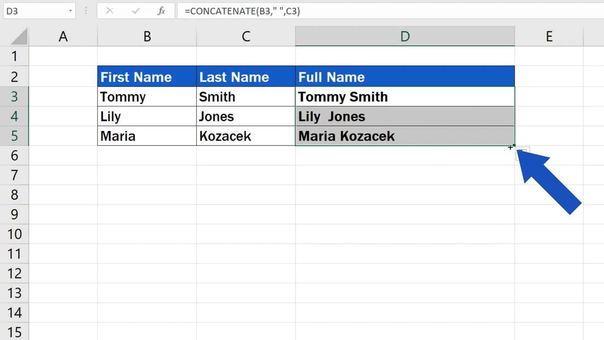 How To Combine First And Last Name In Excel 5803