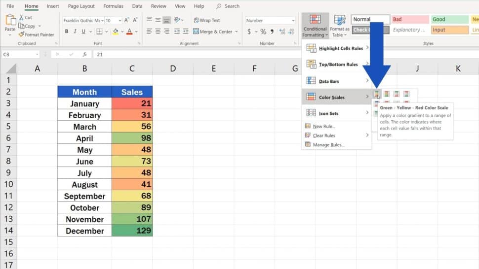 how-to-use-color-scales-in-excel-conditional-formatting