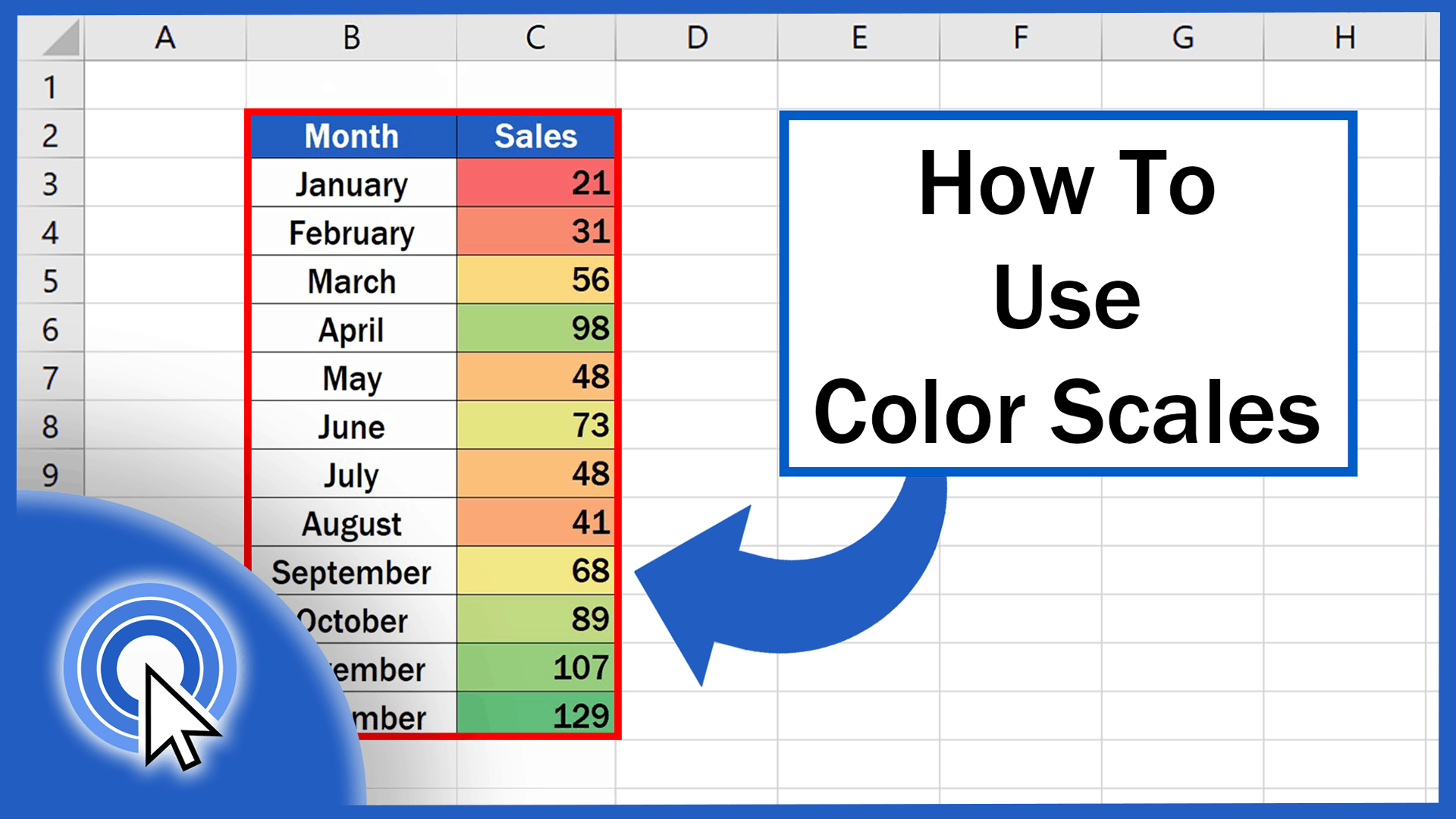 How To Use Color Scales In Excel Conditional Formatting 