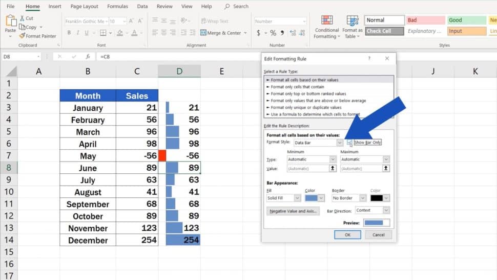 Define Maximum Data Bar Value