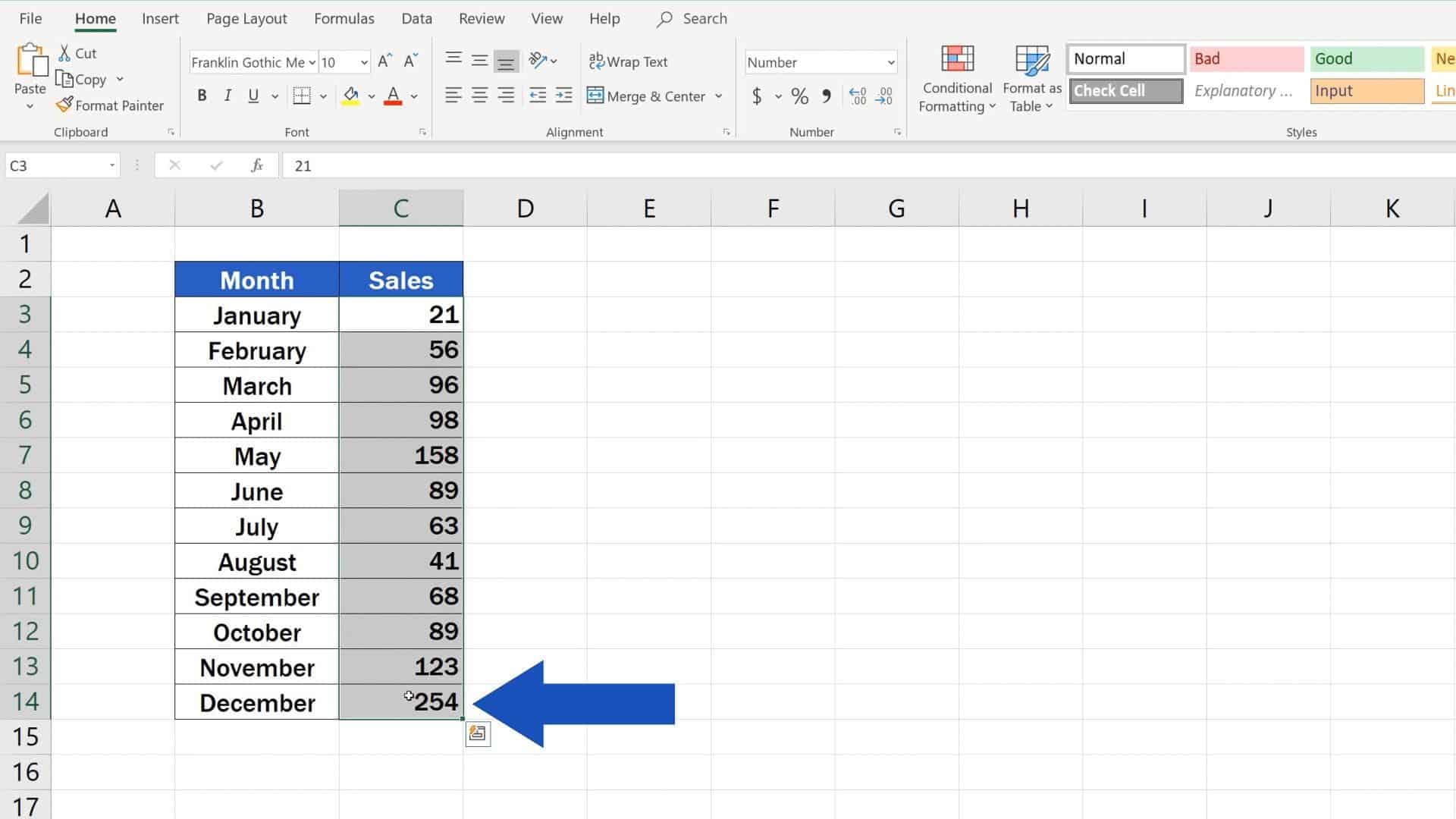 Try out Data Bars in Excel for clear graphical data representation