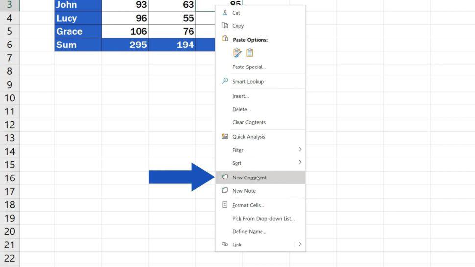 How to Insert Comment and Note in Excel