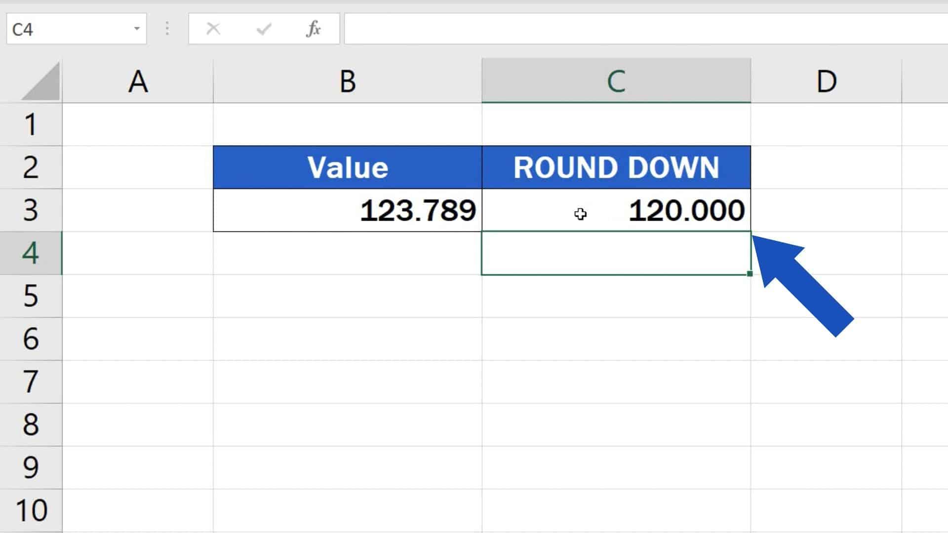 how-to-round-down-in-excel