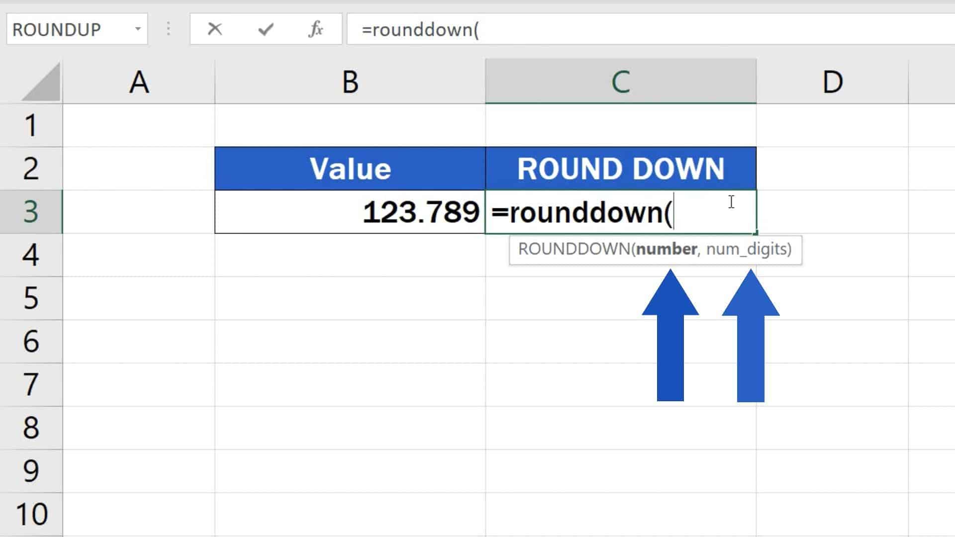 how-to-round-down-in-excel