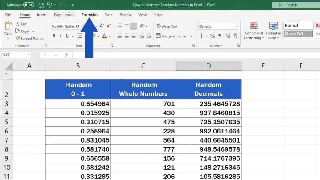 How To Generate Random Numbers In Excel 3 Different Ways 