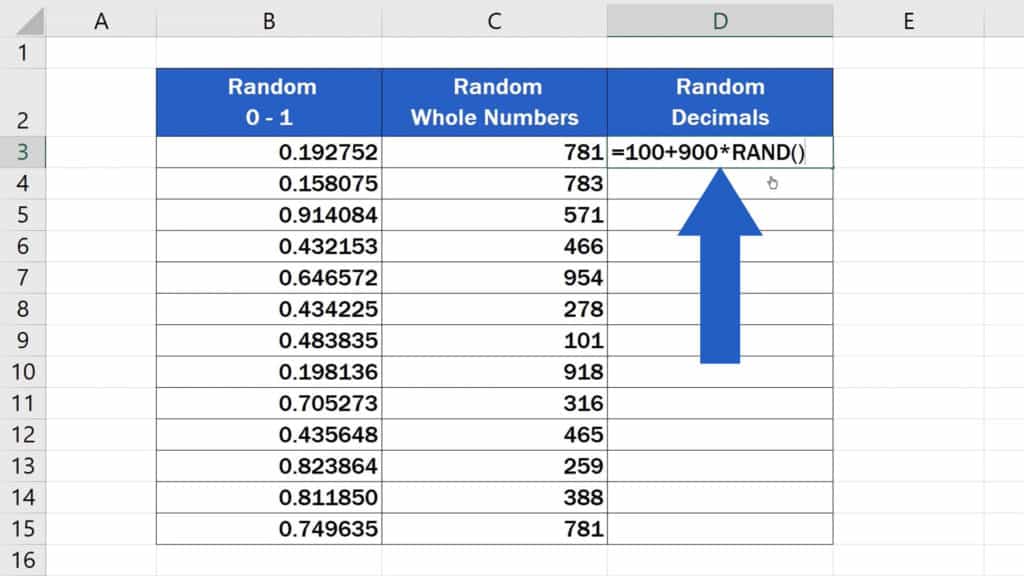 How To Generate Random Numbers In Excel 3 Different Ways 