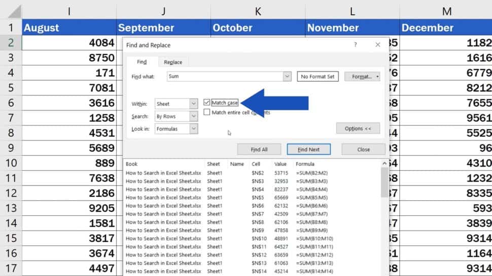 How To Search All Excel Sheets At Once