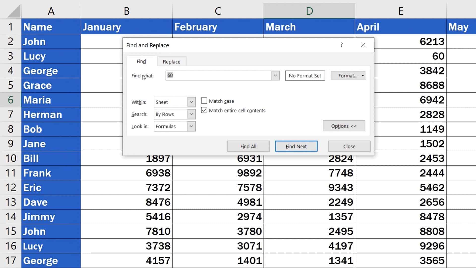 How To Search In Excel Sheet