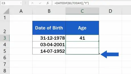 How to Calculate Age Using a Date of Birth in Excel