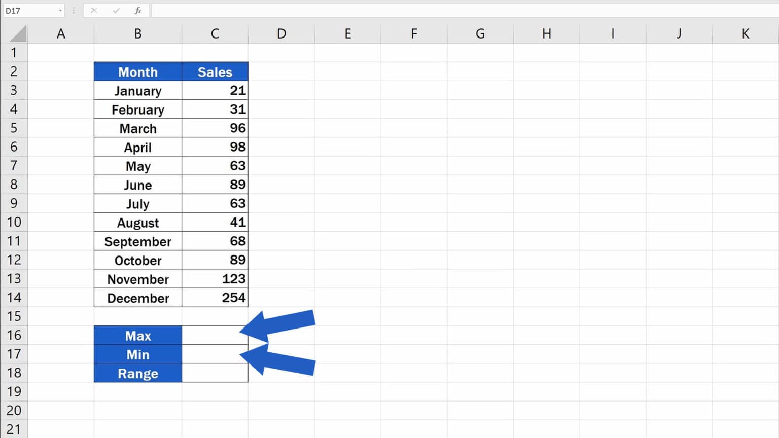 How To Calculate The Range In Excel