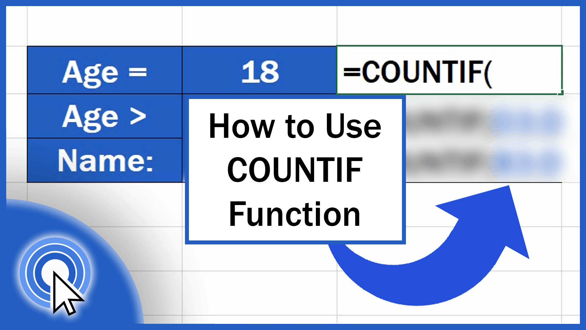 Count Counta Countif And Countifs In Microsoft Excel Tutorial 2020 ...