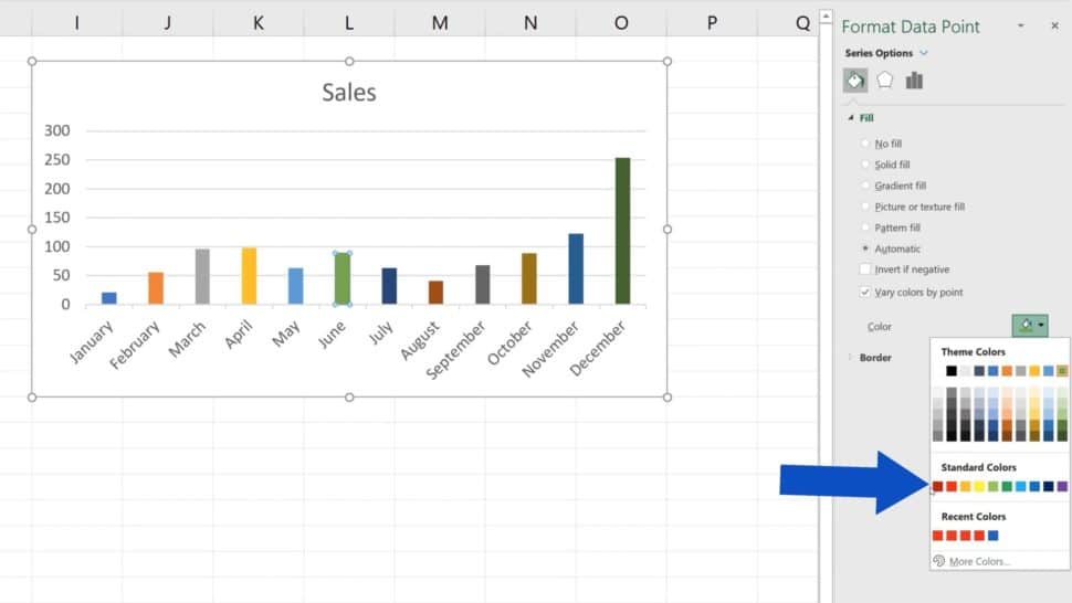 How to Change Chart Colour in Excel