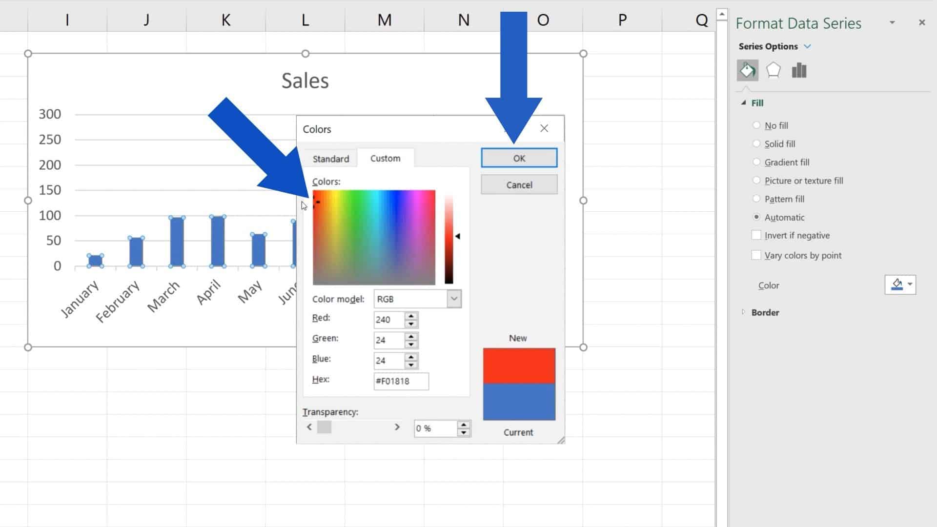 How To Change Chart Colour In Excel