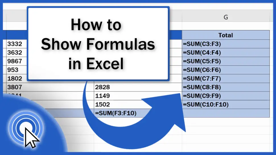 How To Show Formulas In Excel