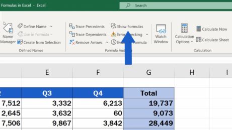 How to Show Formulas in Excel