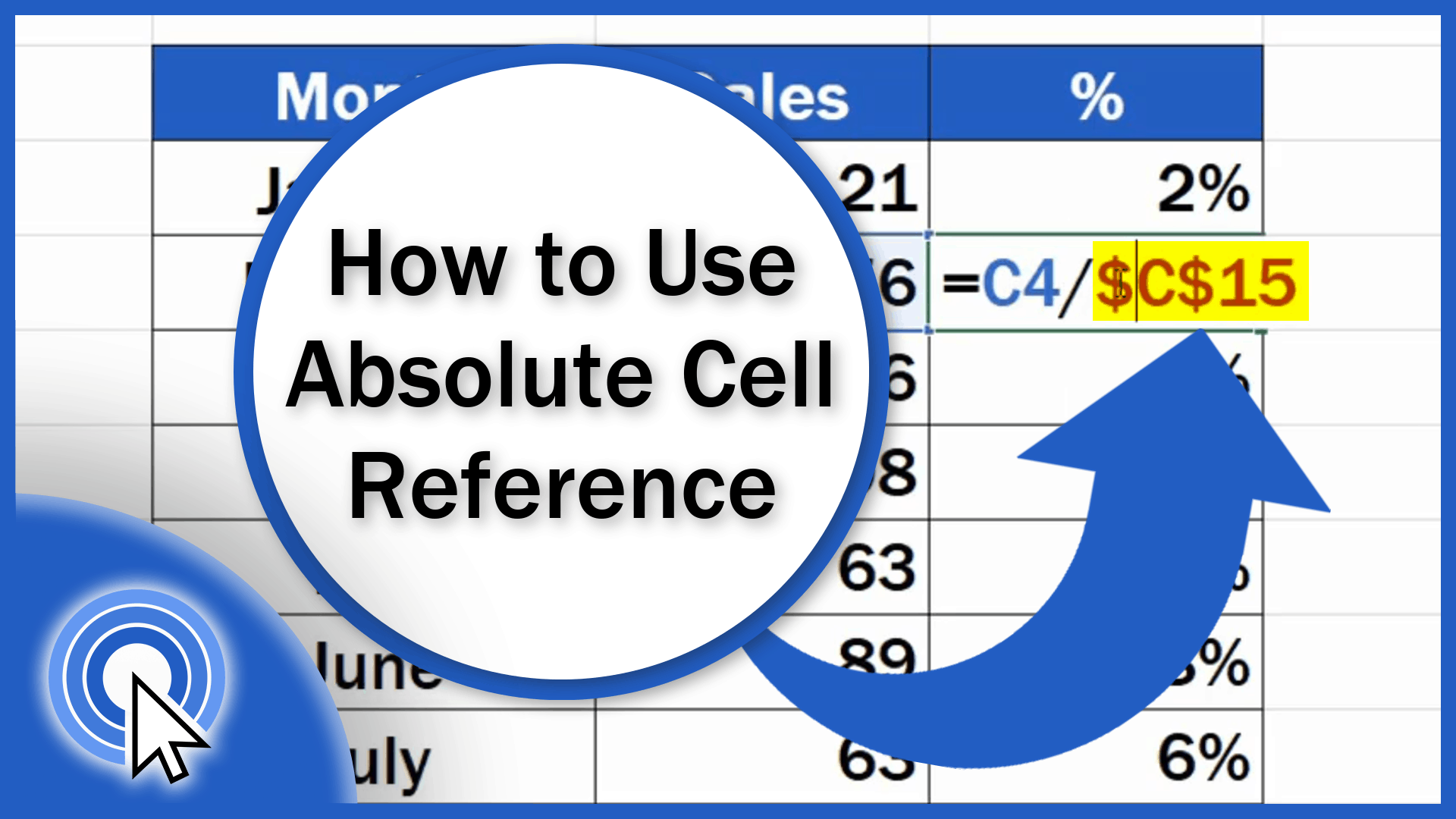 How To Use Absolute Cell Reference In Excel