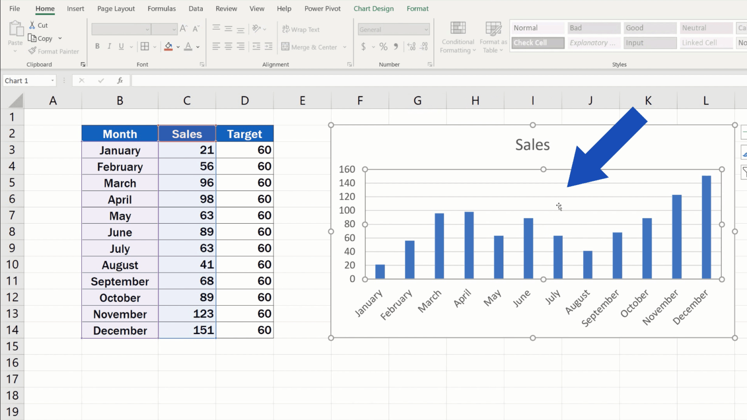 How To Add A Target Line In An Excel Graph